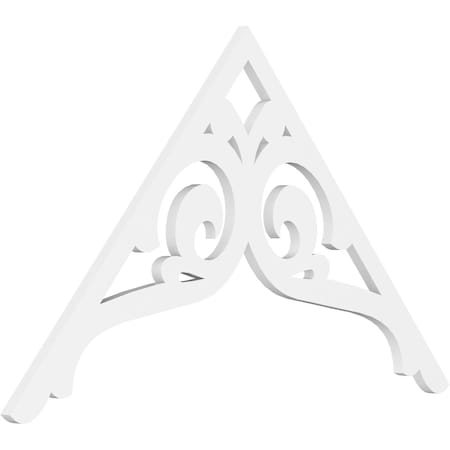 Ekena Millwork Pitch Bordeaux Architectural Grade PVC Gable Pediment, 48"W x 28"H x 1"P (14/12) GPP048X028X100BOR